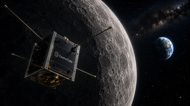 CosmoCube сателит в орбита край далечната страна на Луната