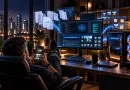 AI агент работи на домашен компютър, докато човекът използва телефона си